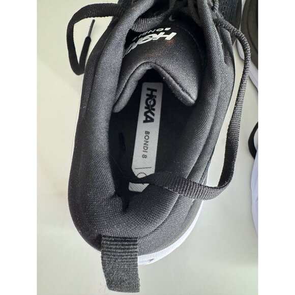 Hoka One One Bondi 8 Black White Sneakers Women's EU 41 1/3 US 9 New - Picture 7 of 8